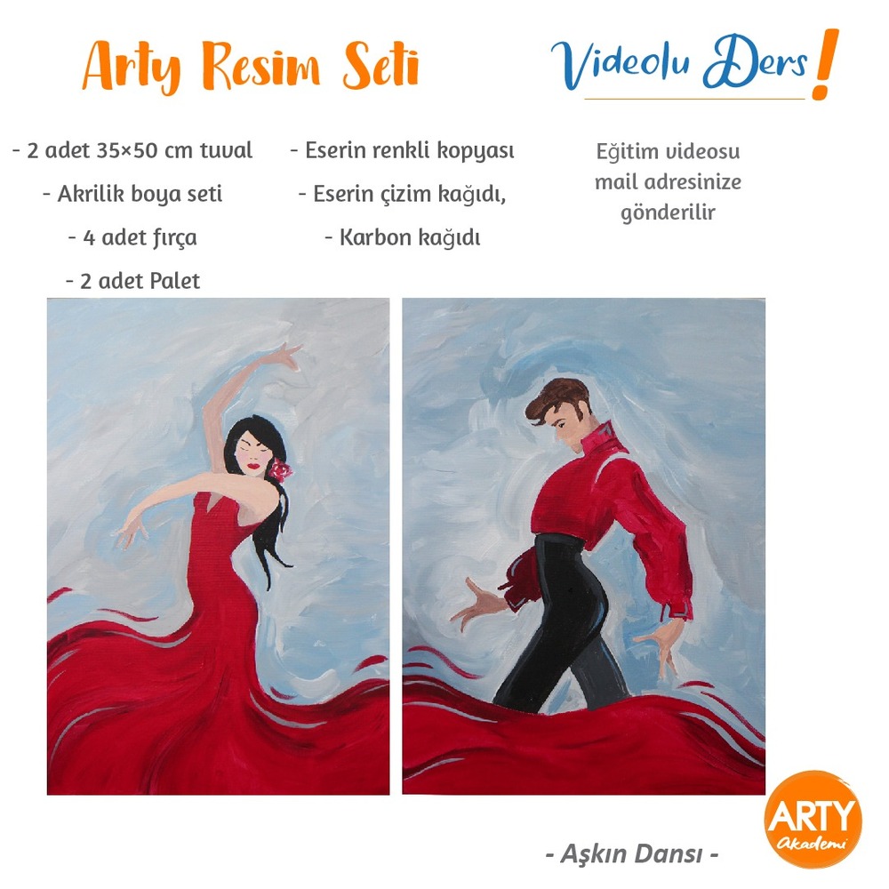 Aşkın Dansı /Arty Resim Eğitim Seti / Videolu