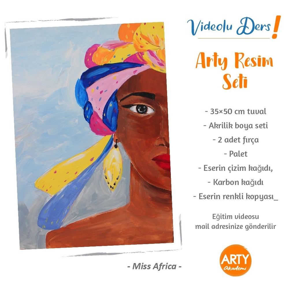Miss Africa - Arty Resim Eğitim Seti  / Videolu