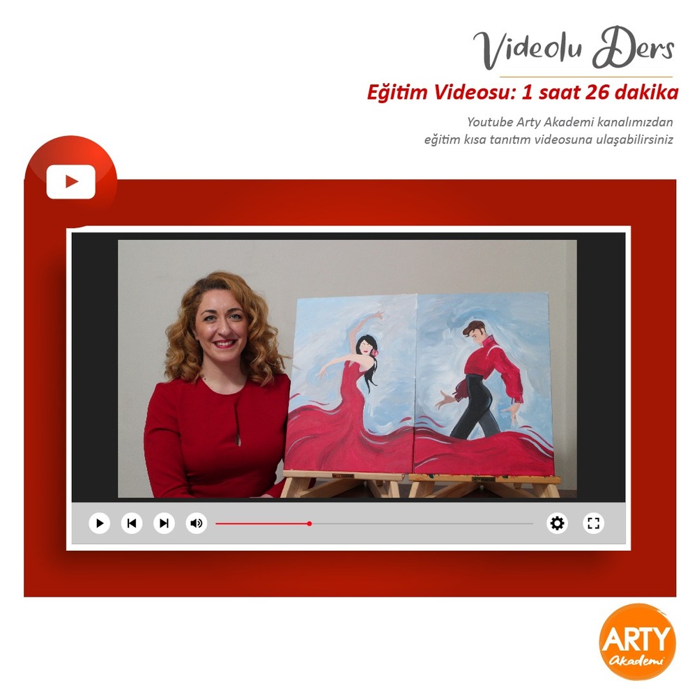 Aşkın Dansı /Arty Resim Eğitim Seti / Videolu