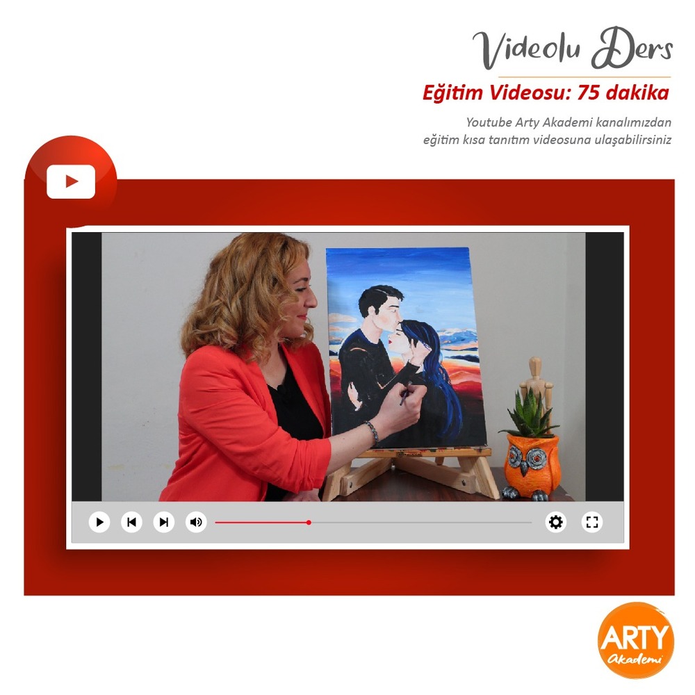 Sonsuz Aşk - Arty Resim Eğitim Seti / Videolu Ders