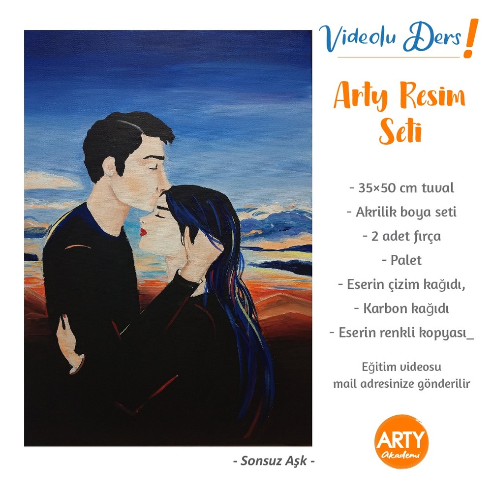 Sonsuz Aşk - Arty Resim Eğitim Seti / Videolu Ders