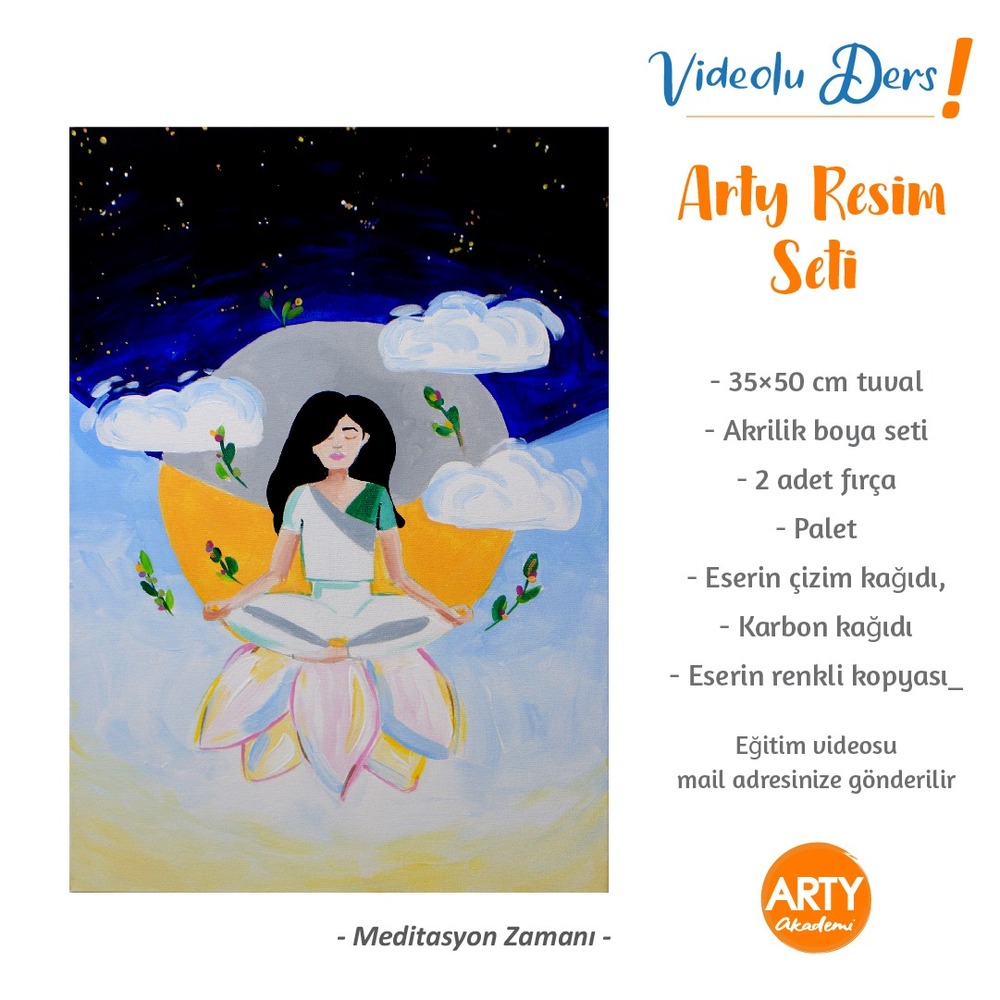 Meditasyon Zamanı - Arty Resim Eğitim Seti / Videolu