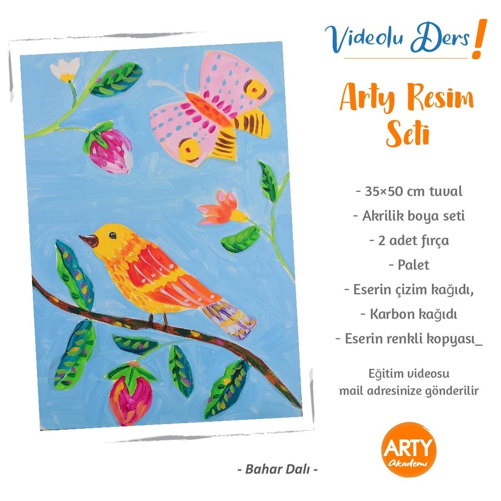 BAHAR DALI - Arty Resim Eğitim Seti / ÇOCUK   / Videolu