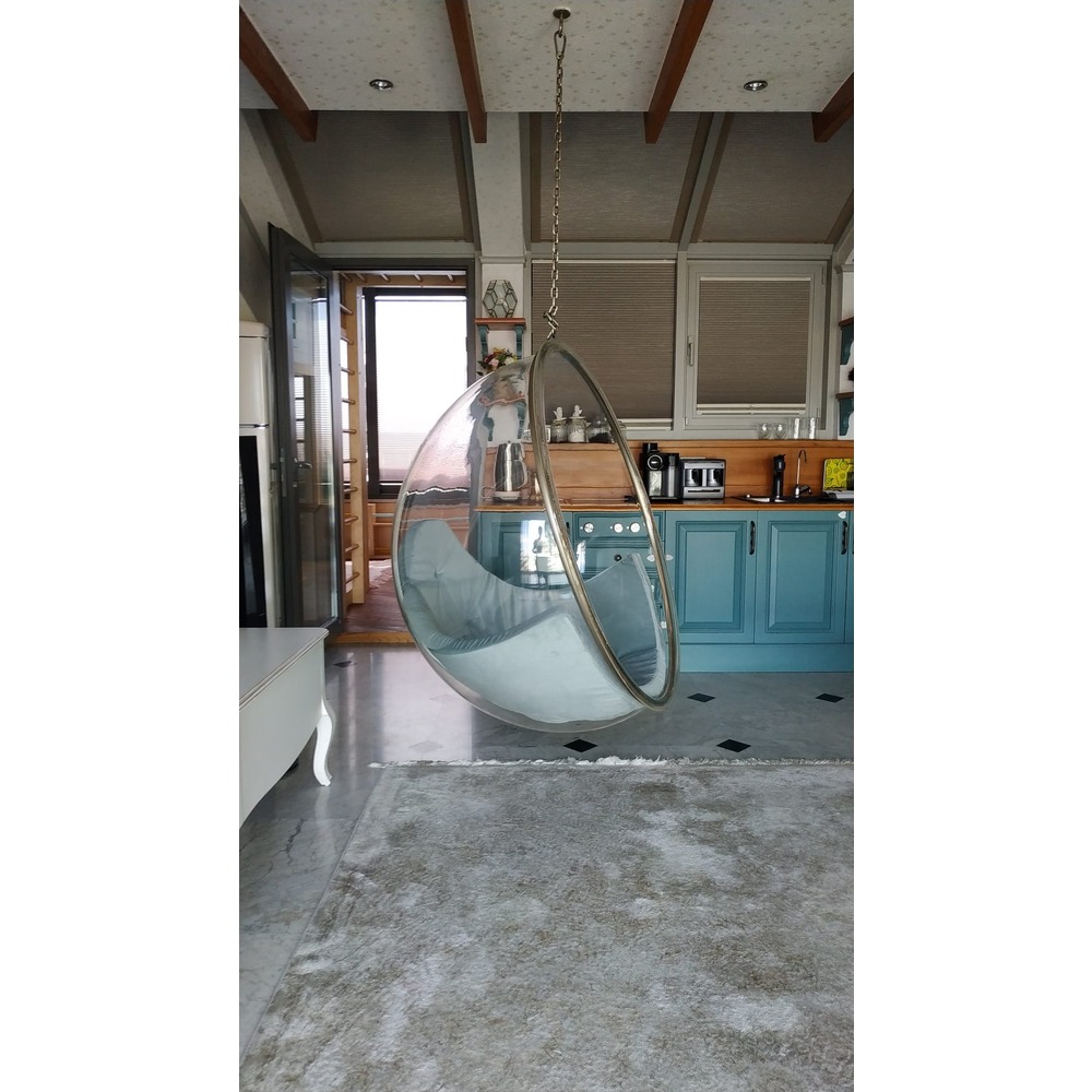 ARZ DESING BUBBLE SALINCAK TAVAN ASKILI GÜMÜŞ MODEL