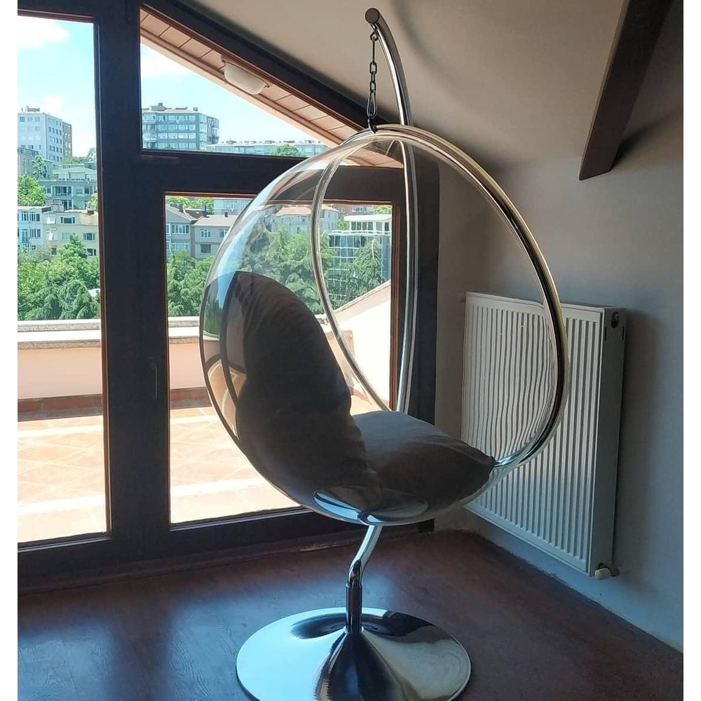 ARZ DESING BUBBLE SALINCAK FLANŞ AYAKLI GÜMÜŞ MODEL