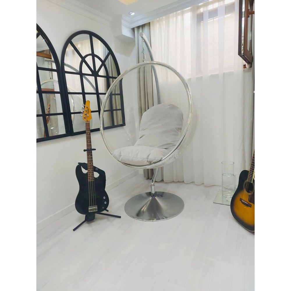ARZ DESING BUBBLE SALINCAK FLANŞ AYAKLI GÜMÜŞ MODEL