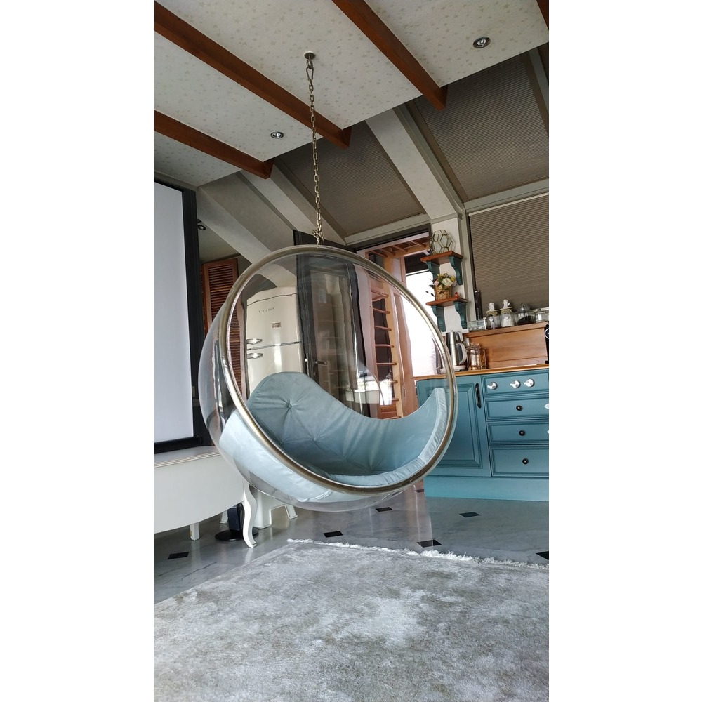 ARZ DESING BUBBLE SALINCAK TAVAN ASKILI GÜMÜŞ MODEL