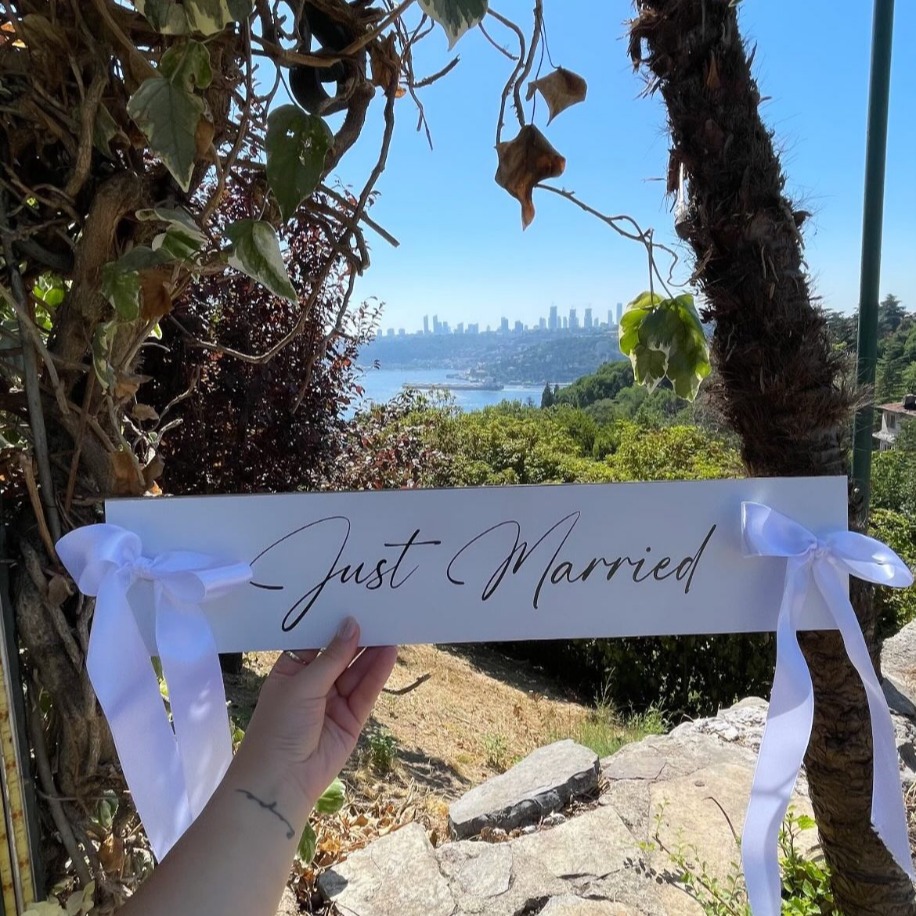 Kurdeleli Araç Plakası "Just Married"