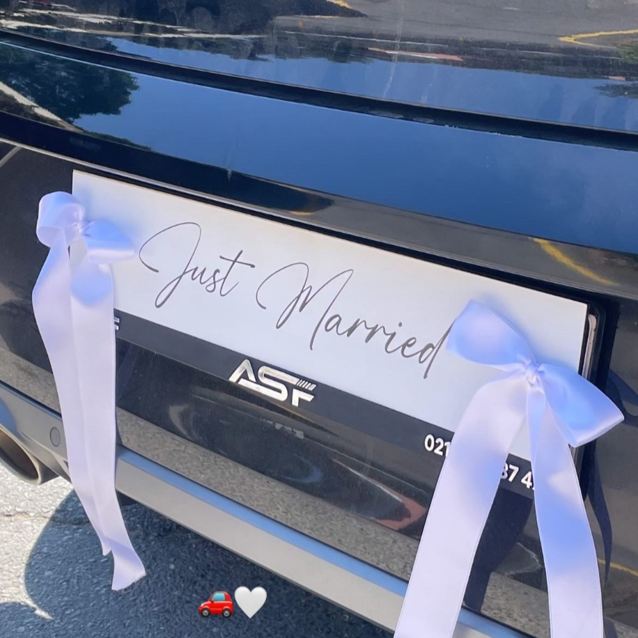 Kurdeleli Araç Plakası "Just Married"