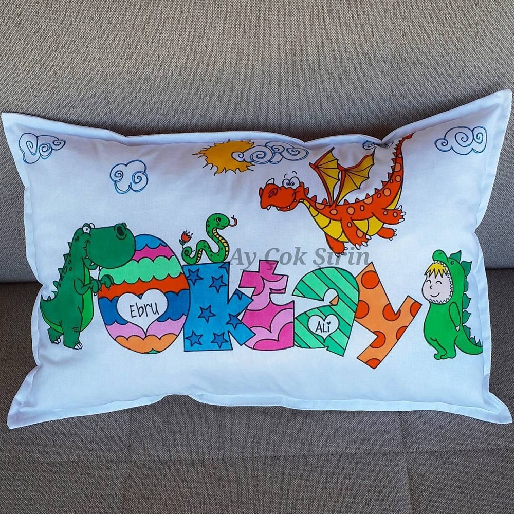 Dinazor Temalı İsimli Yastık (55x35 cm)
