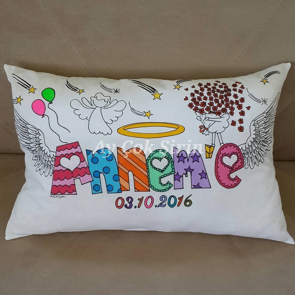 Anneler Günü / Anneye Hediyelik Yastık (55x35 cm)