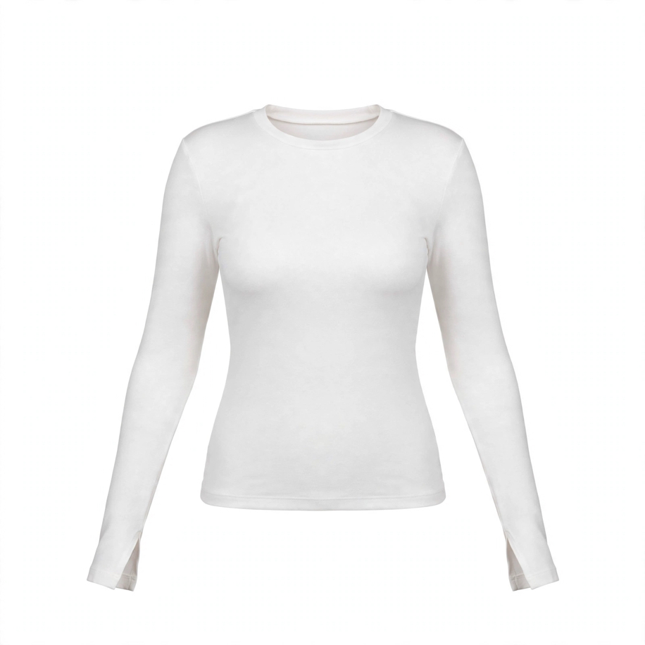 Bisiklet Yaka Parmak Geçmeli Body