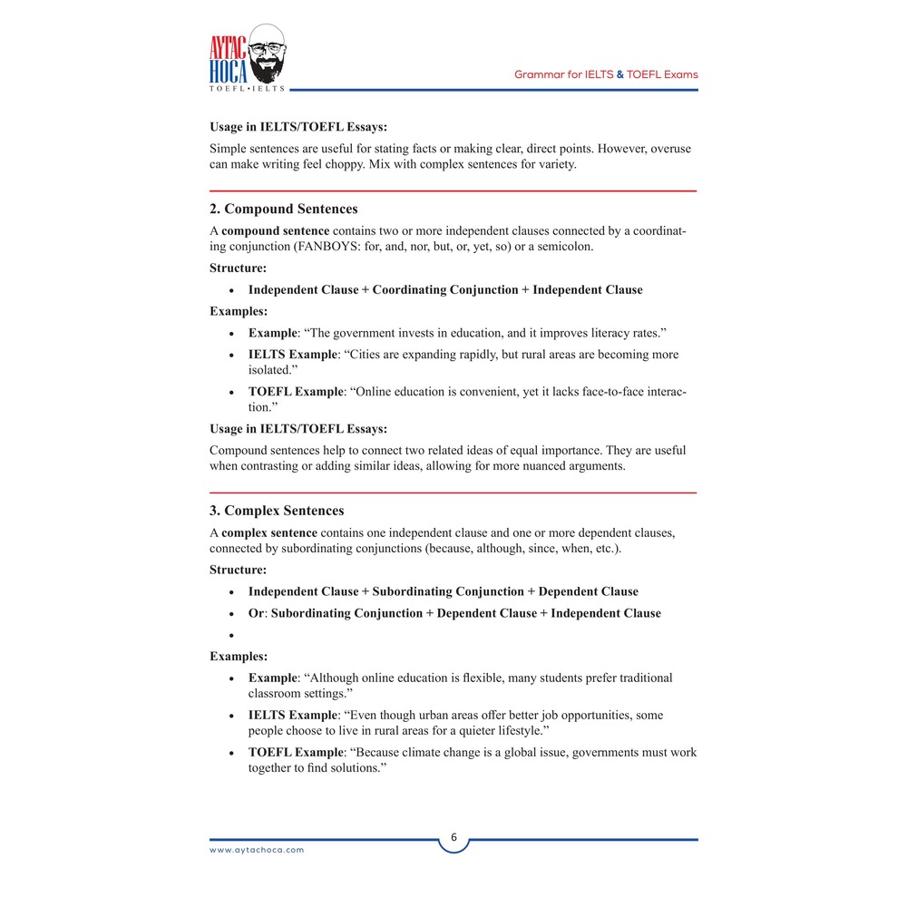 Grammar for IELTS and TOEFL Exams