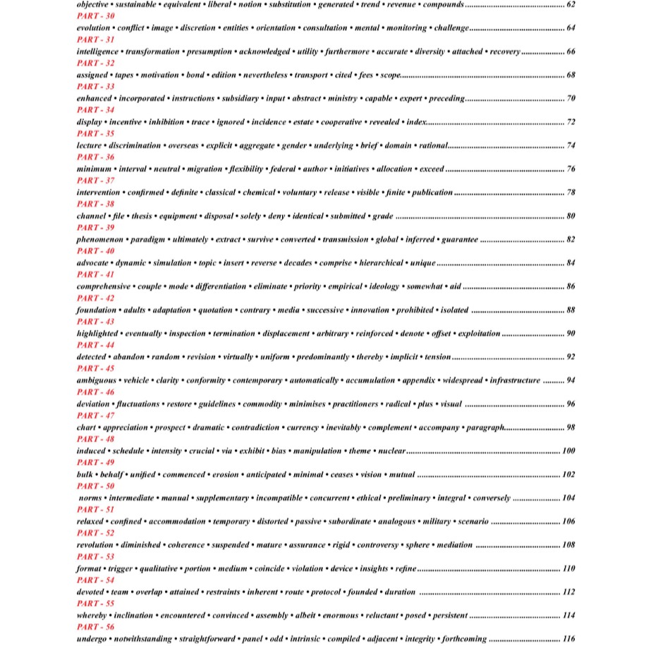 The Academic Word List for TOEFL & IELTS