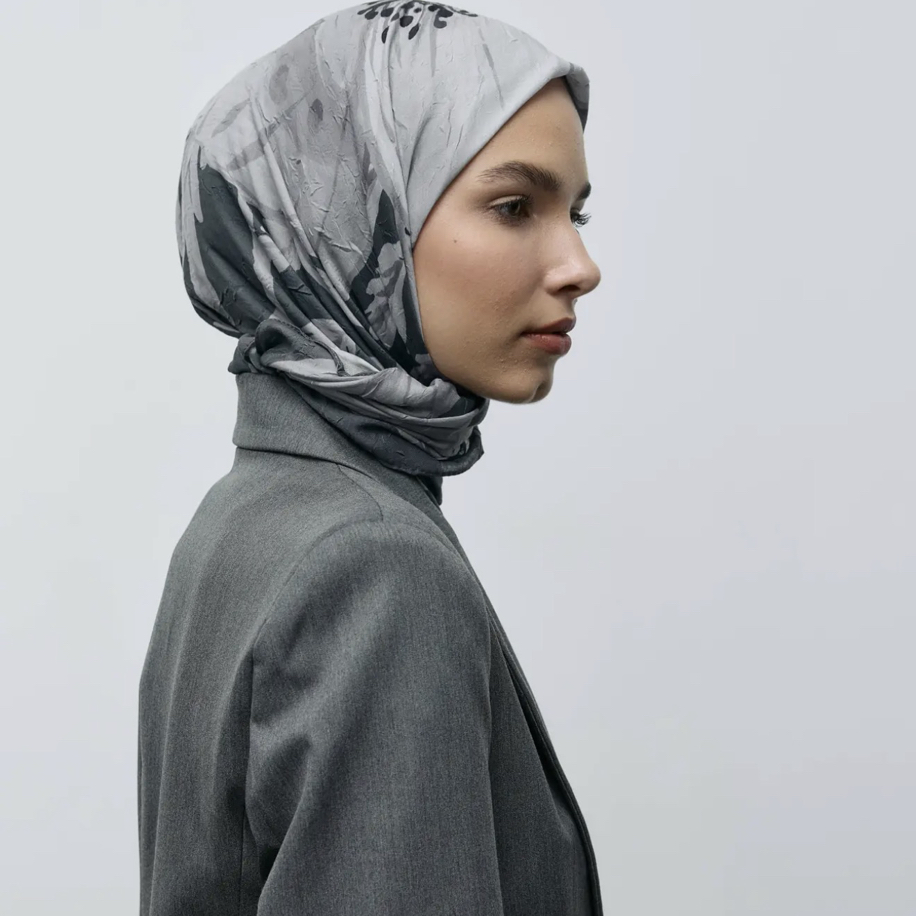 Roselith Desen Bambu Eşarp (Antrasit)