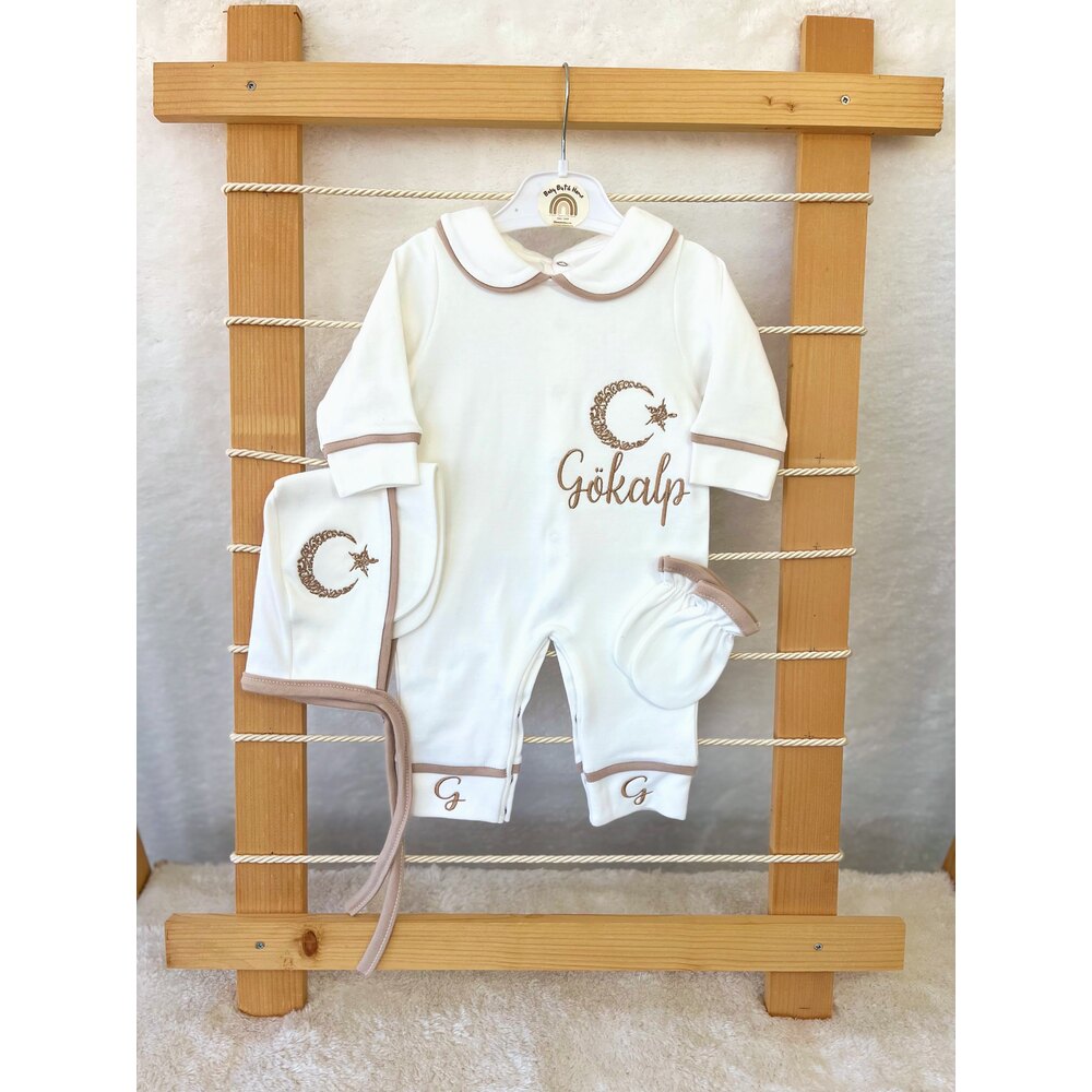 KAHVE BİYELİ YAKALI 10LU SET 