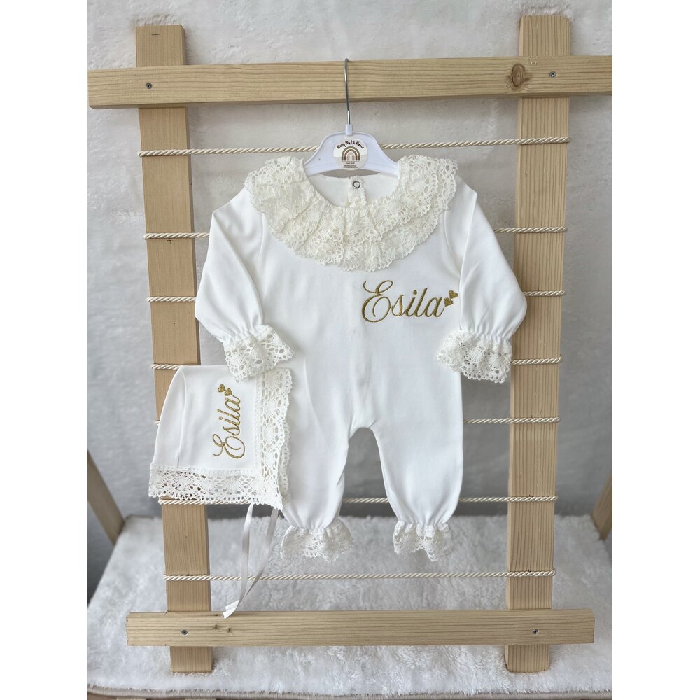 EKRU DANTELLİ 3LÜ SET