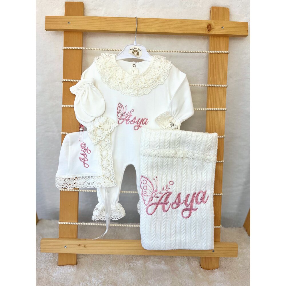 EKRU DANTELLİ 4LÜ SET