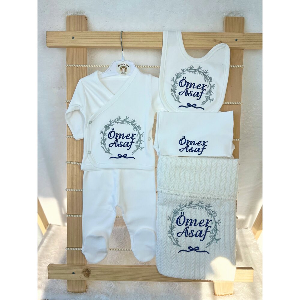 LACİVERT BİYELİ YAKALI 10LU SET 