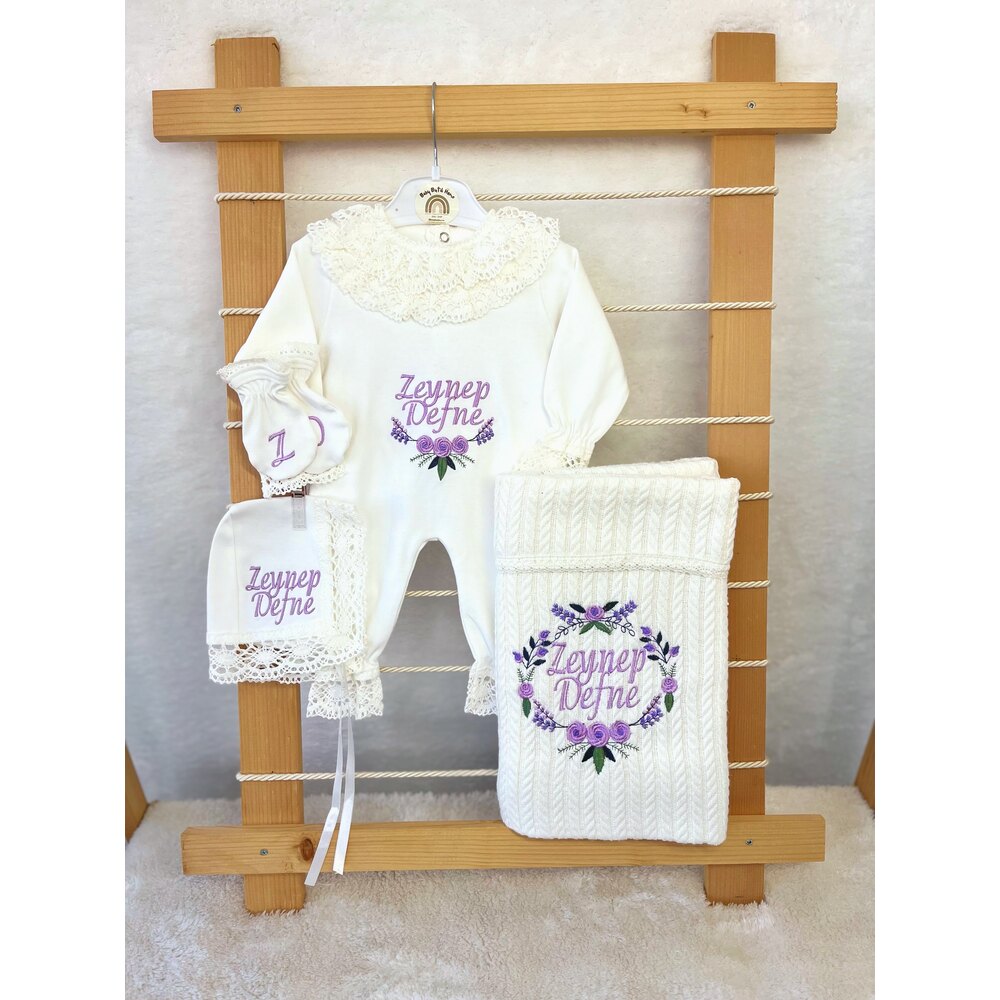 EKRU DANTELLİ 4LÜ SET 