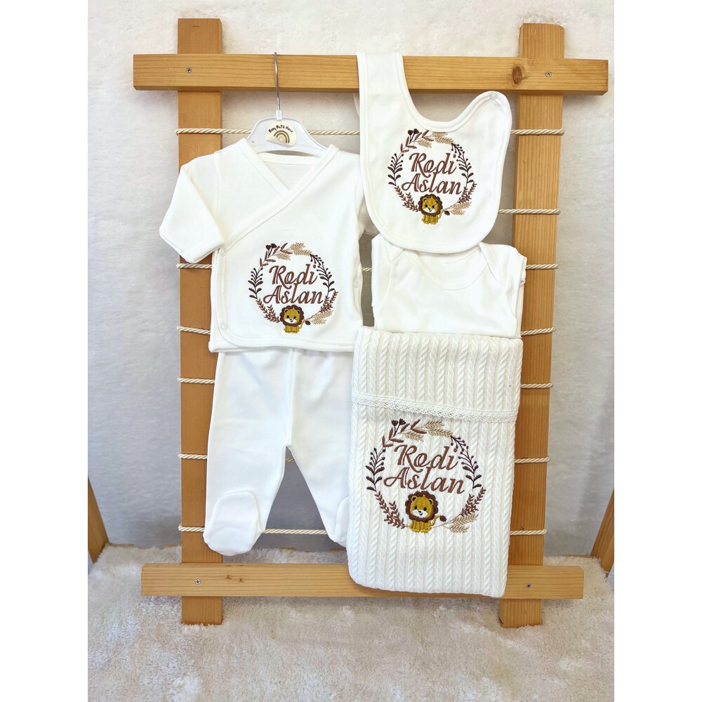 KAHVE BİYELİ YAKALI 10LU SET 