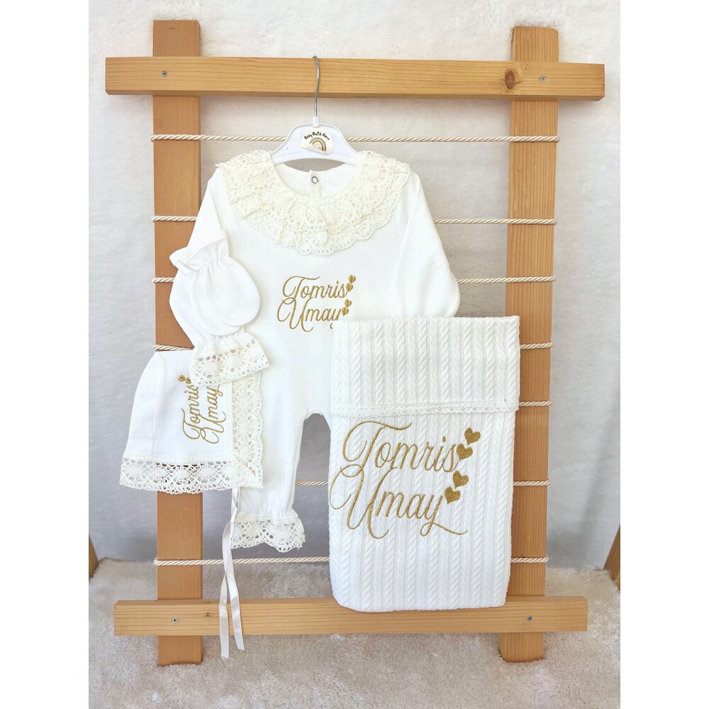 EKRU DANTELLİ 4LÜ SET