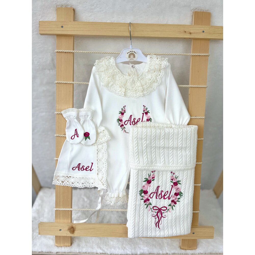 EKRU DANTELLİ 4LÜ SET 
