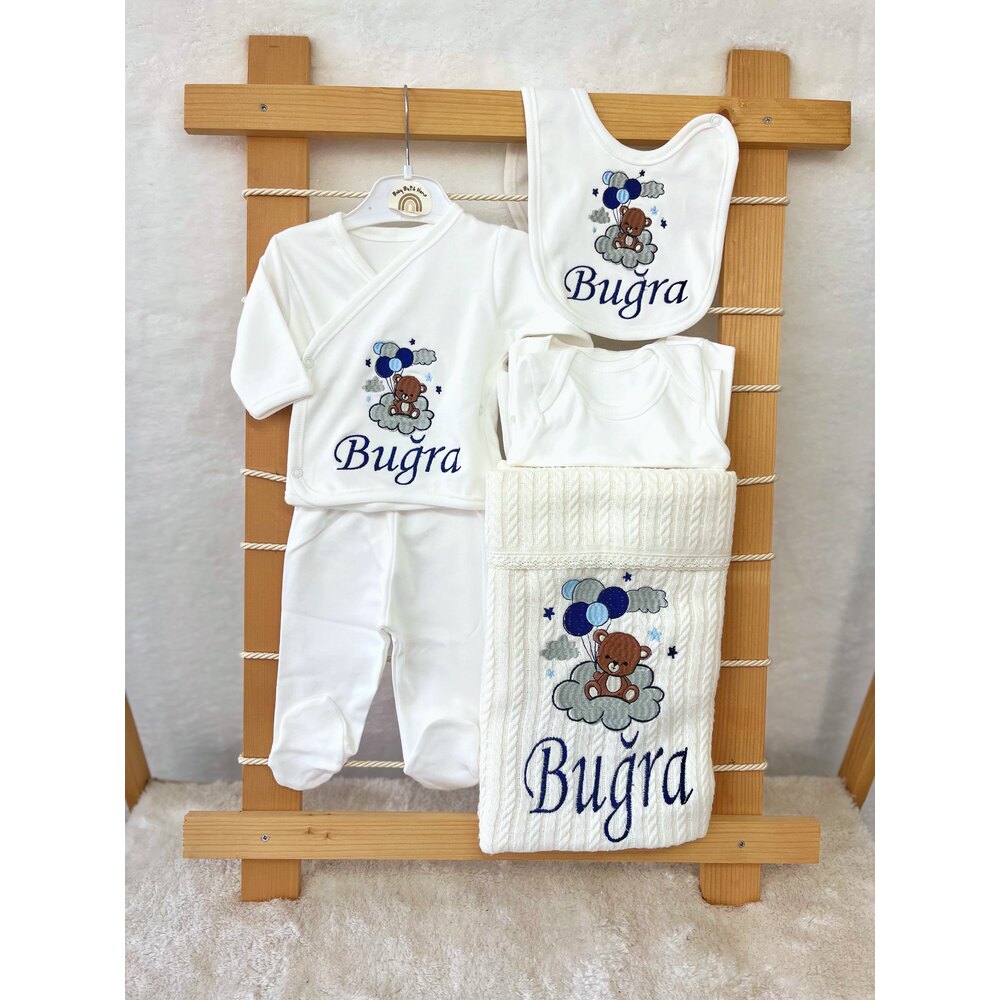 LACİVERT BİYELİ YAKALI 10LU SET 