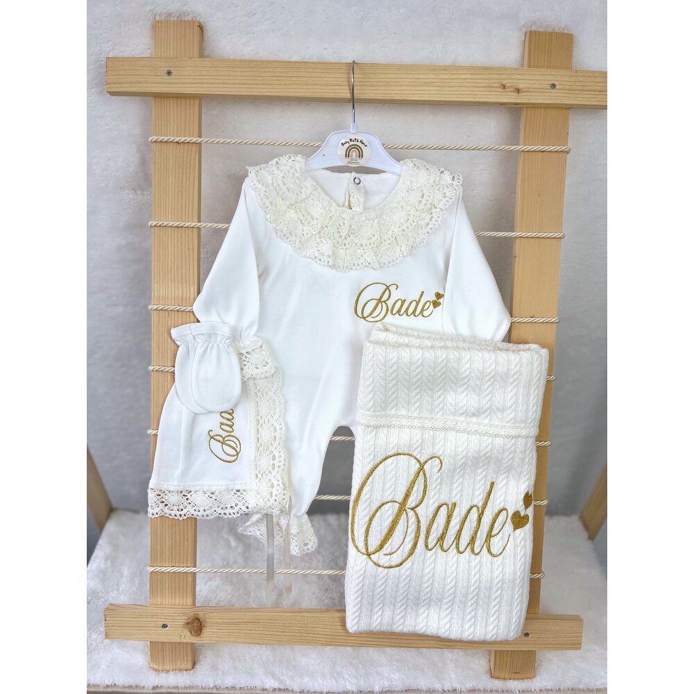 EKRU DANTELLİ 4LÜ SET