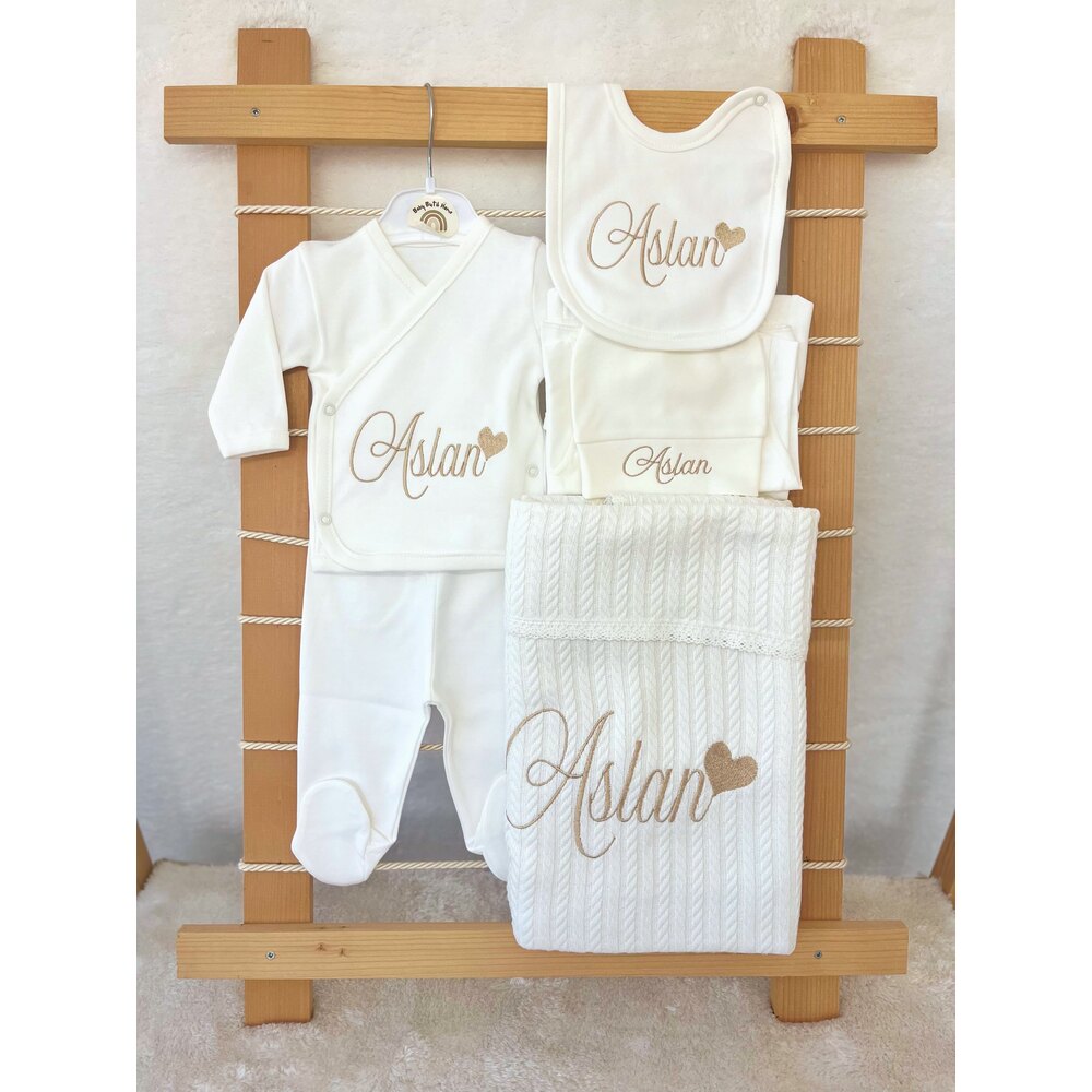 KAHVE BİYELİ YAKALI 10LU SET 