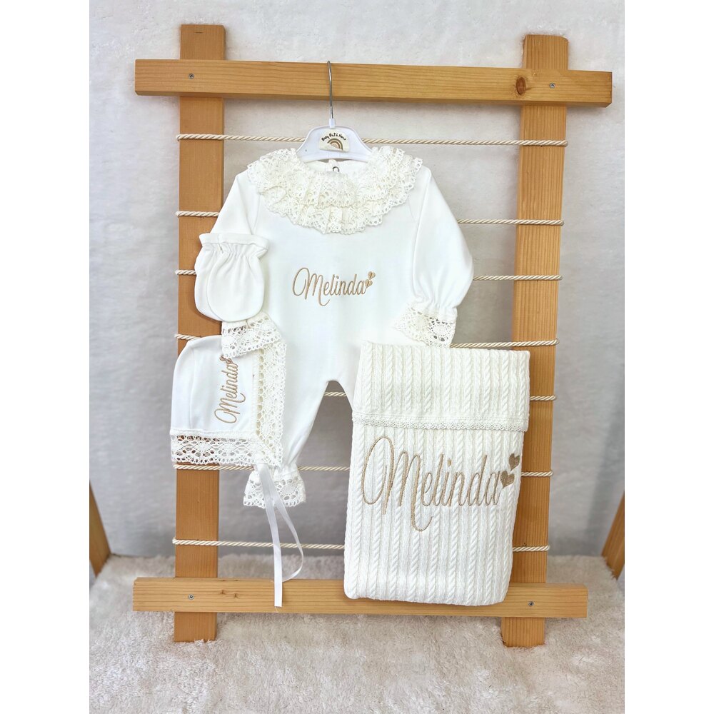 EKRU DANTELLİ 4LÜ SET