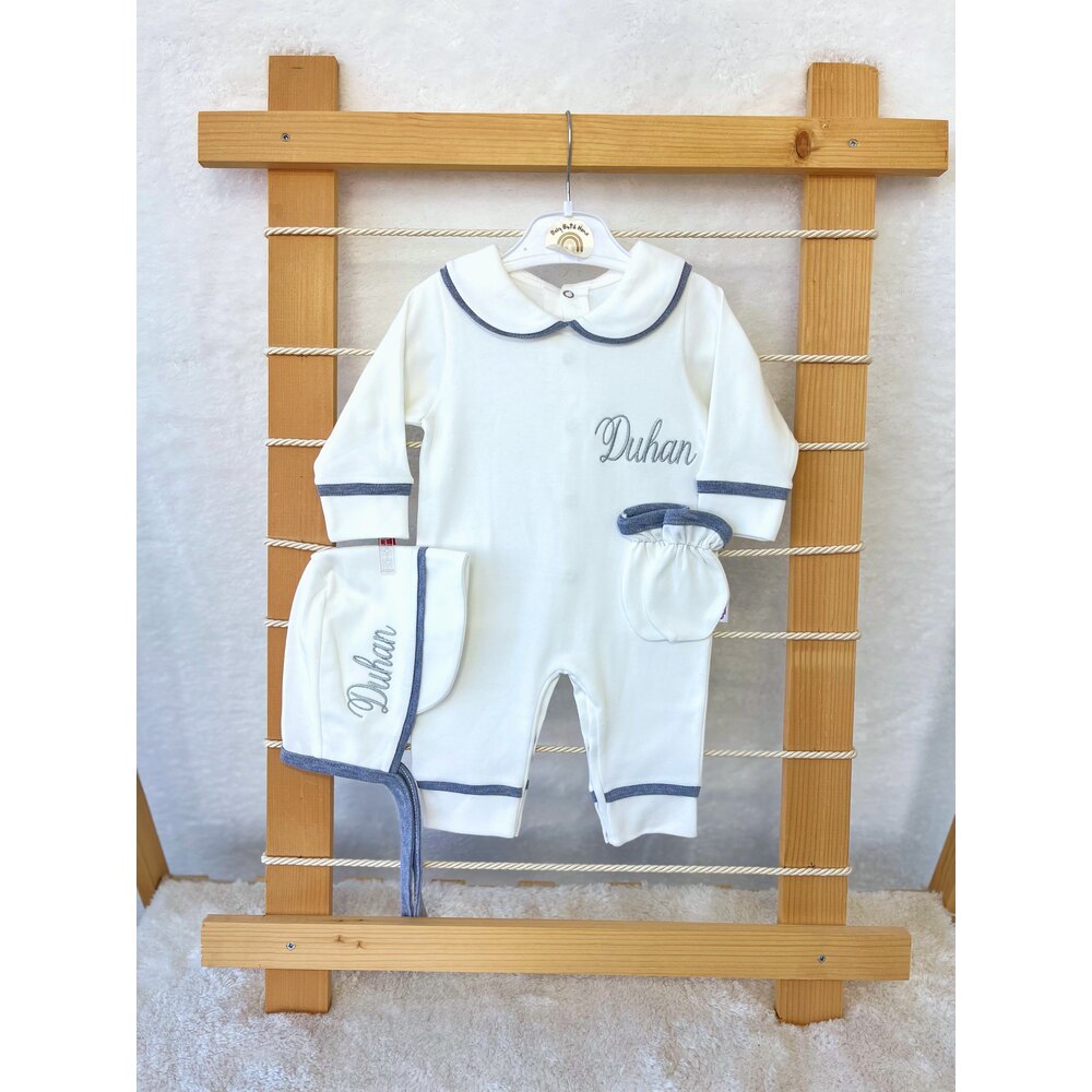 GRİ BİYELİ YAKALI 10LU SET 