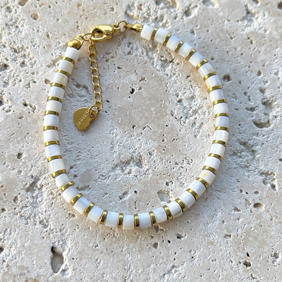 Sedef Taşı & Hematit Bileklik | Bade Designs Handmade and unique designs