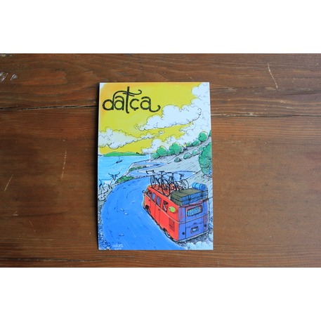 Kartpostal Datça İllüstrasyonlu 