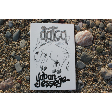 Kartpostal Datça İllüstrasyonlu (Yaban Eşşeğe) 