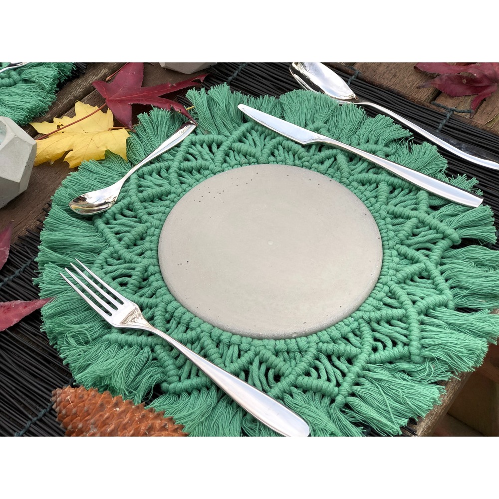 Beton Amerikan Servis / Sunum Tablası 2'li Set