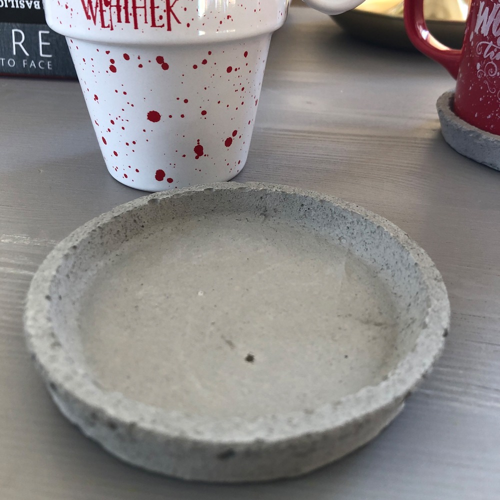 Beton Bardak Altlığı 4'lü Set