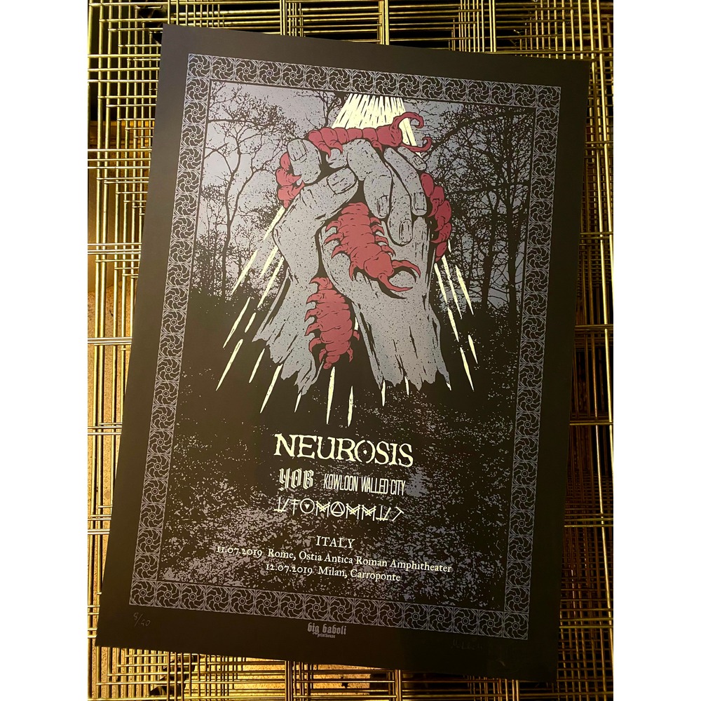 NEUROSIS & YOB & UFOMAMMUT & KOWLOON WALLED CITY / ITALY GIG POSTER