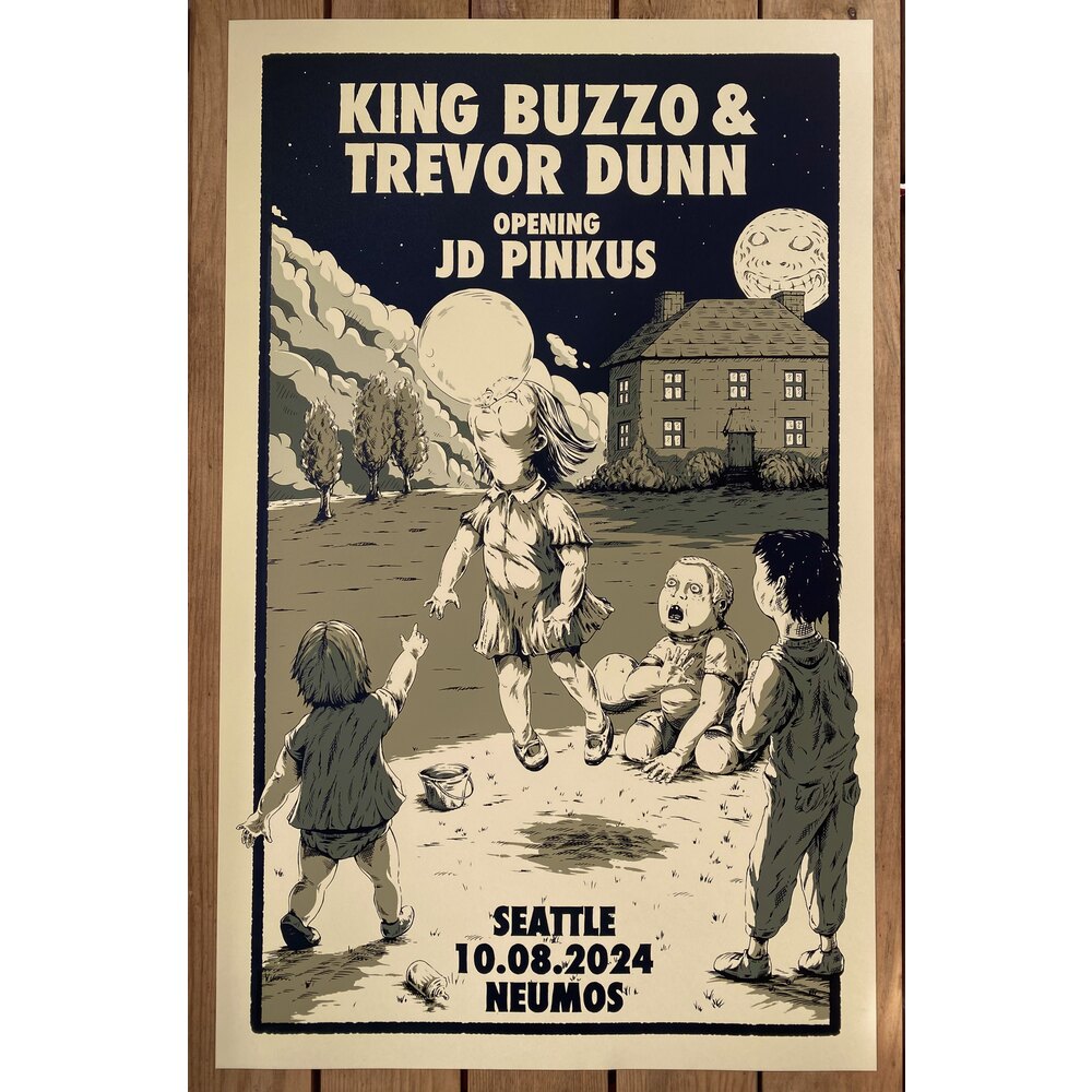 KING BUZZO & TREVOR DUNN & JD PINKUS SEATTLE GIG POSTER