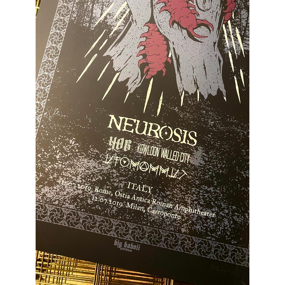 NEUROSIS & YOB & UFOMAMMUT & KOWLOON WALLED CITY / ITALY GIG POSTER