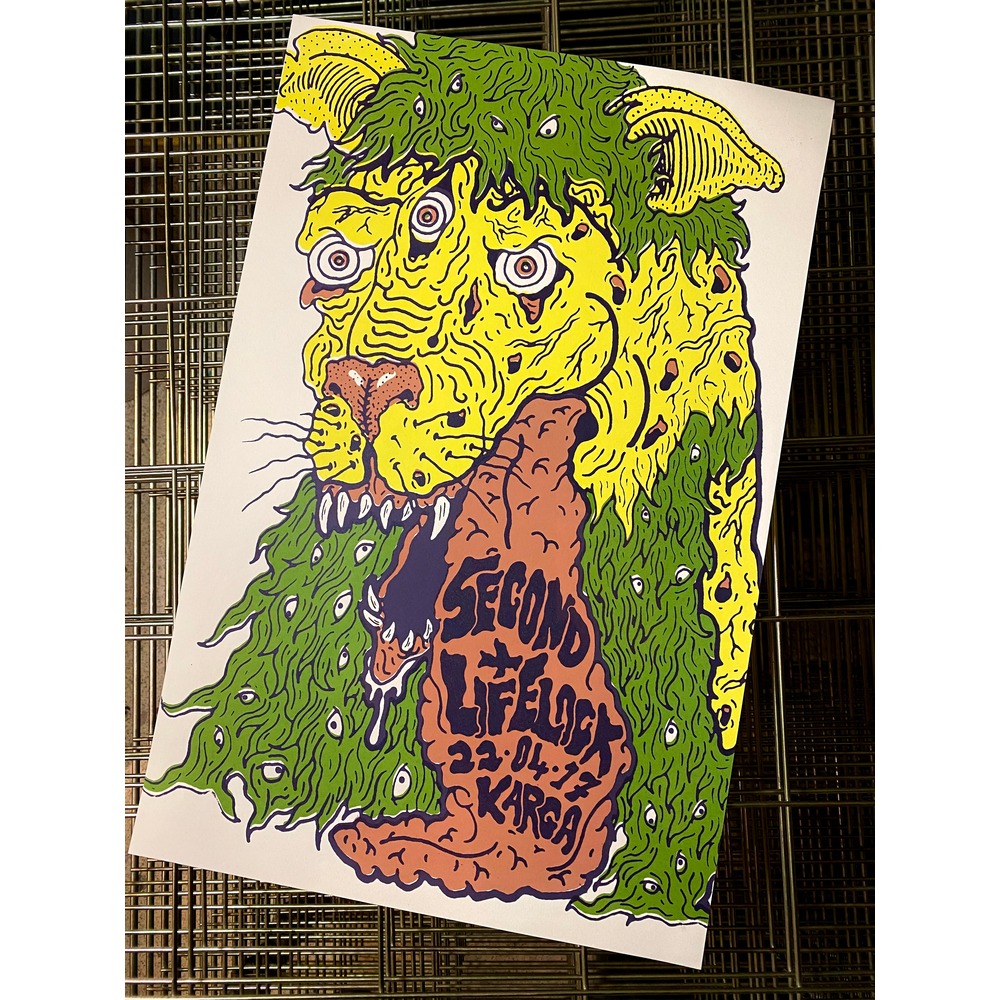 SECOND & LIFELOCK / ISTANBUL GIG POSTER