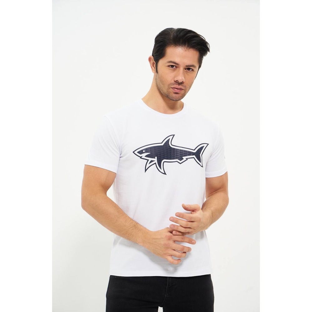 BEYAZ PAUL SHARK ERKEK TİŞÖRT