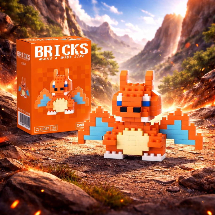 Charizard Pokemon Bricks | Bricks Bahçesi
