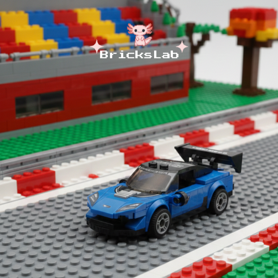 Mini Lego Çek-Bırak Spor Araba Yapım Seti Mavi (64 Parça) | Bricks Lab