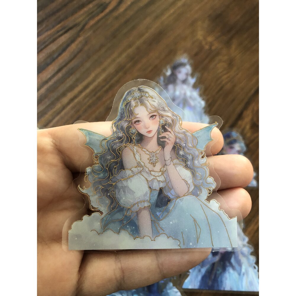 Blue Mermaid Holografik Pet Stickers | Bullet Journal Malzemeleri