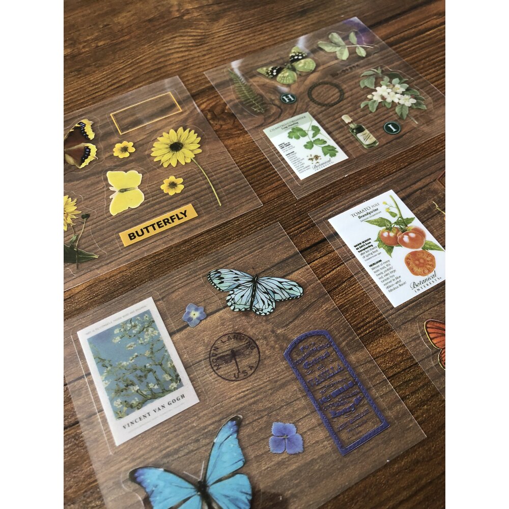 Colourful Butterfly Mini Pet Sticker Sheets | Bullet Journal Malzemeleri