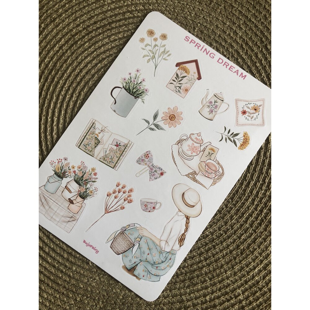 Spring Dream Sticker Sayfası | Bullet Journal Malzemeleri