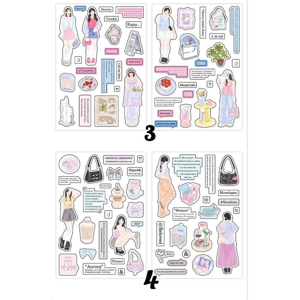 Daily Life Sticker Sheets | Bullet Journal Malzemeleri