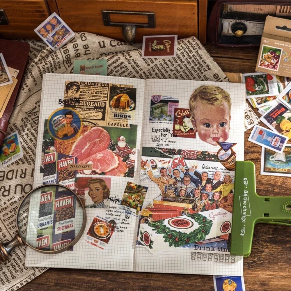 Retro Pet Sticker Box | Bullet Journal Malzemeleri