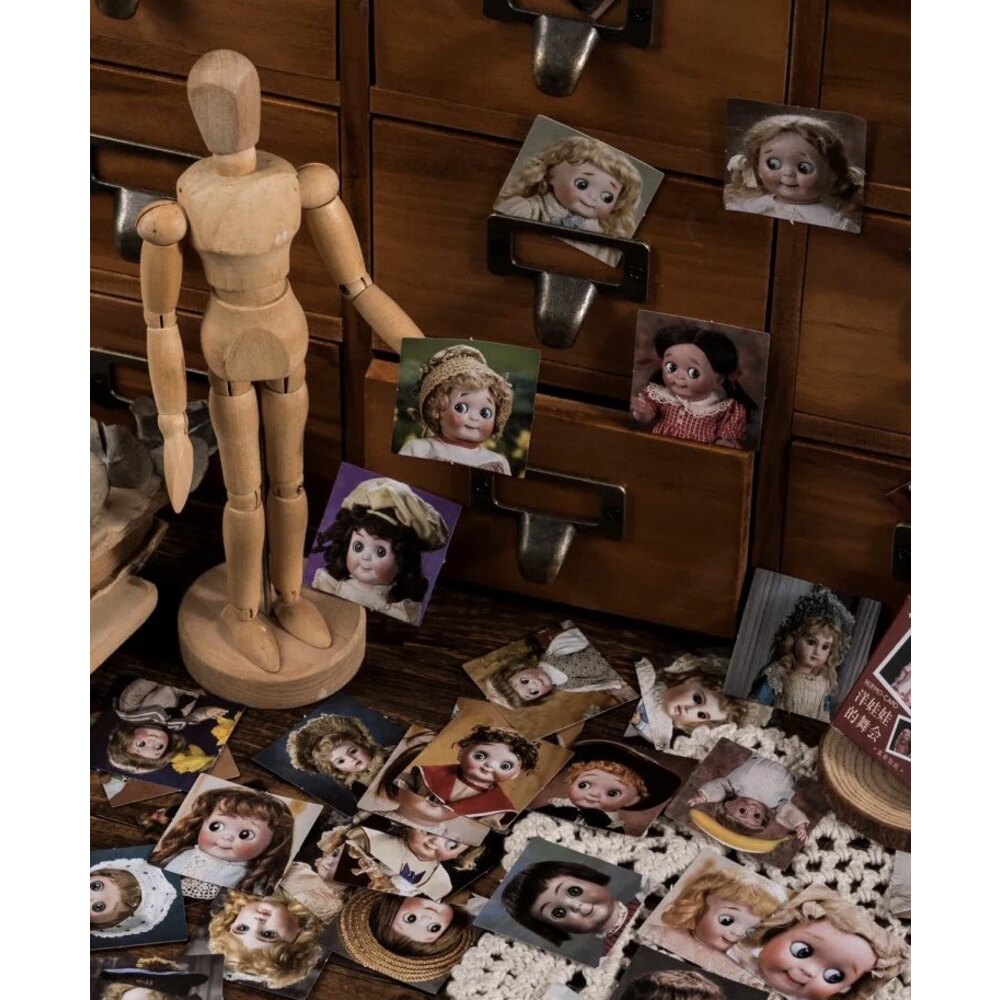Vintage Dolls Sticker Box | Bullet Journal Malzemeleri